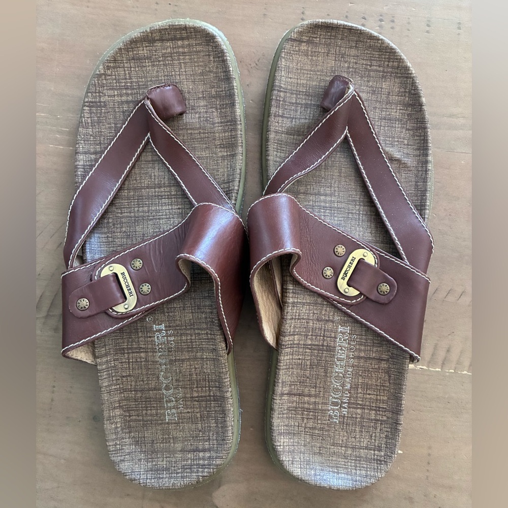 Buccheri Women’s Hand Made‎ Leather Sandals - Size 8